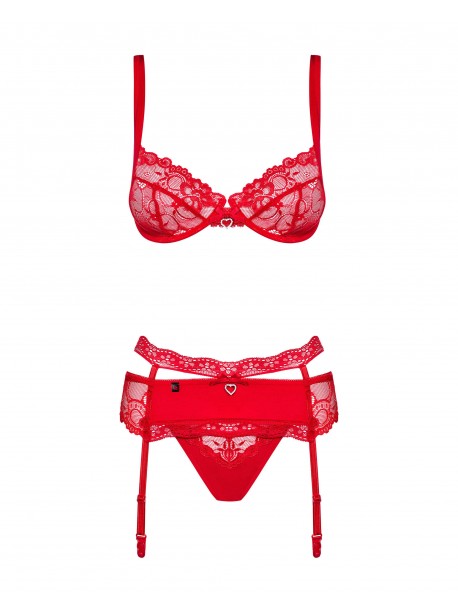 Heartina Ensemble 3 pcs - Noir / Rouge