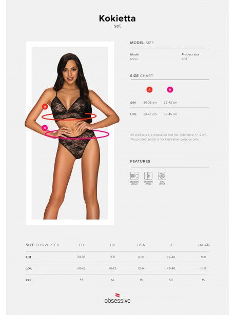 Kokietta Ensemble 2 pcs - Noir