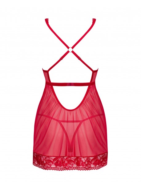 Lacelove babydoll- Rouge