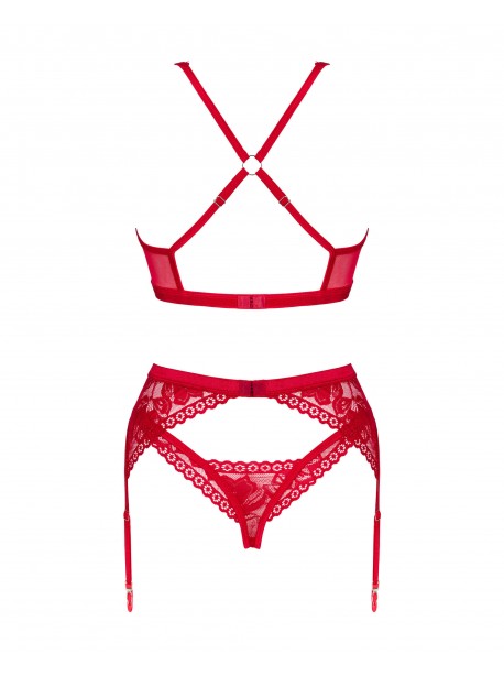 Lacelove ensemble 3 pièces - Rouge