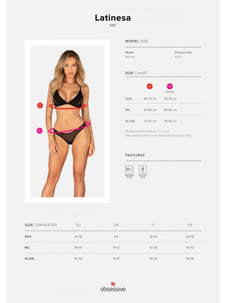 Latinesa ensemble 2 pièces - Noir