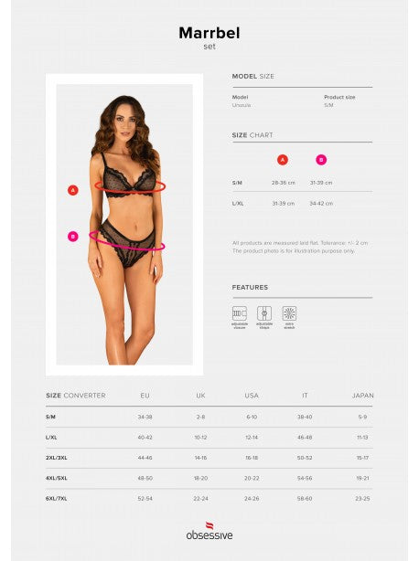 Marrbel ensemble lingerie - Noir