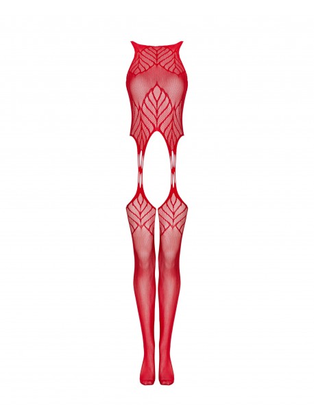 N122 Bodystocking -Rouge