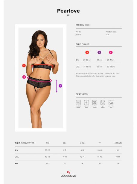 Pearlove Ensemble 2 pcs ouvert - Noir