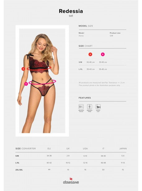 Redessia Ensemble 2 pcs - Rouge et Noir