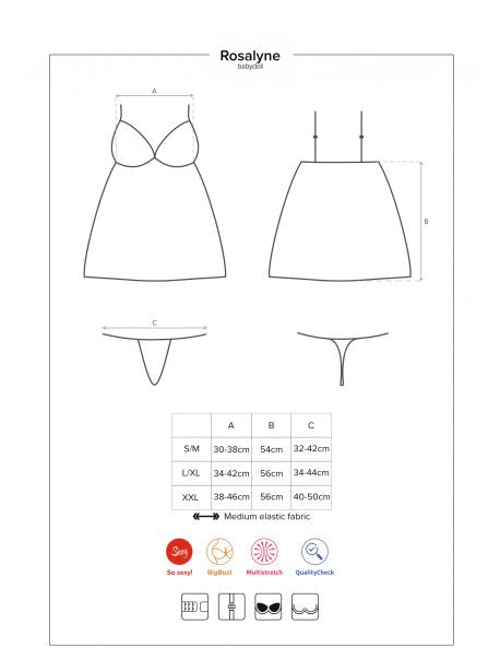 Rosalyne Babydoll - Cerise