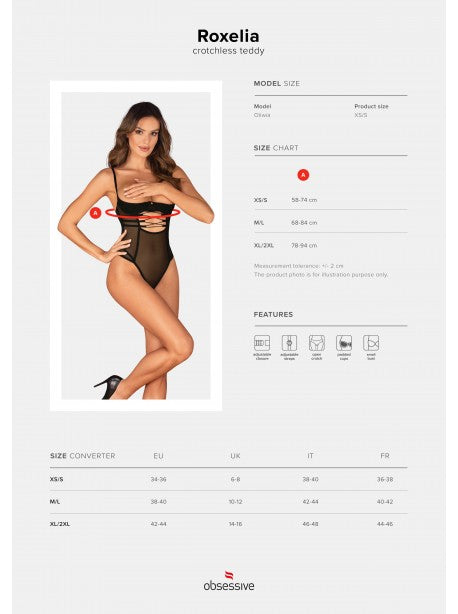 Roxelia body ouvert- Noir