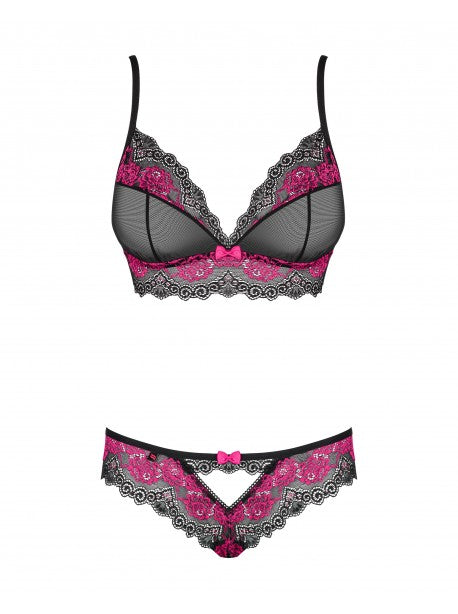 Tulia Ensemble 2 pcs - Noir et Fuchsia