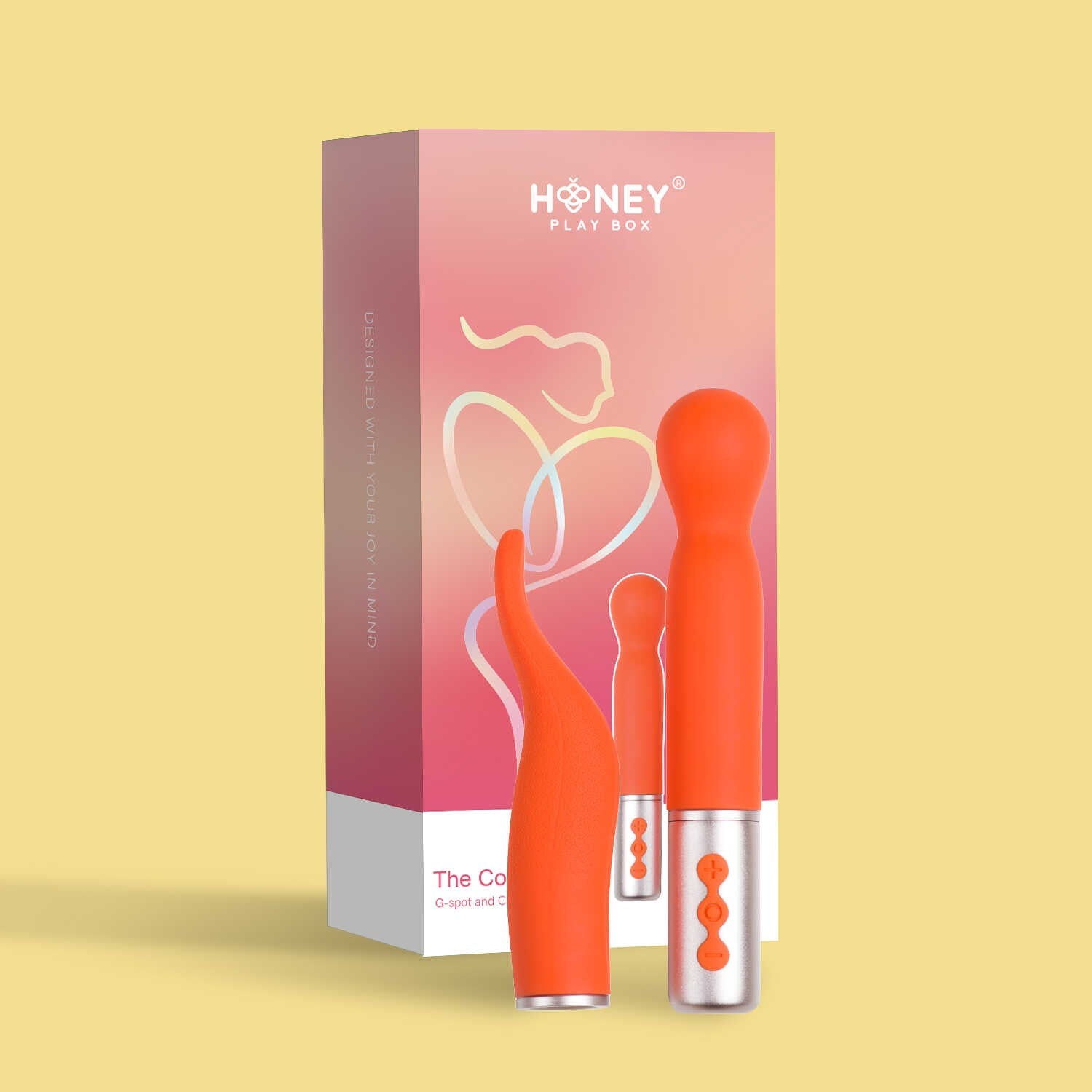 Partschinite - The naughty collection - Vibromasseur à tête interchangeable Orange