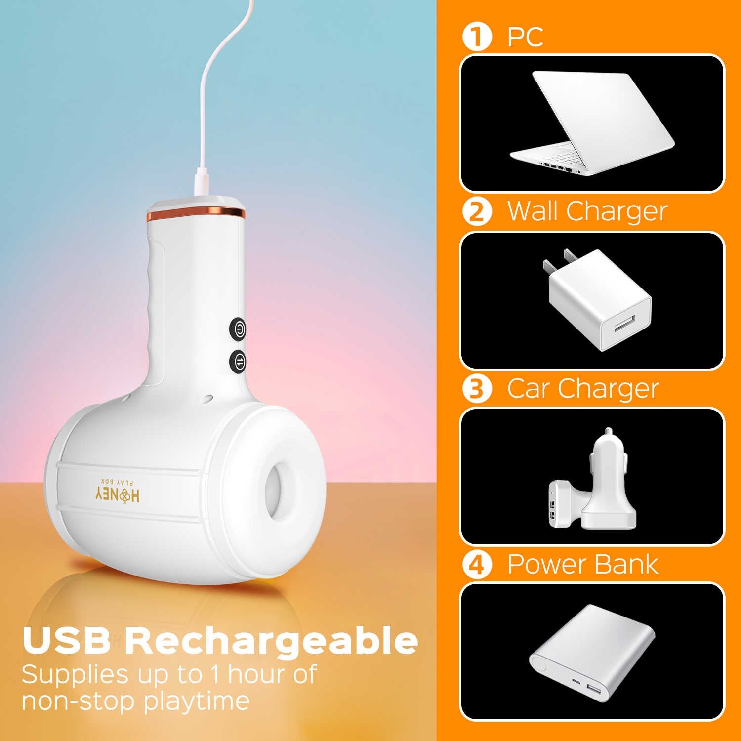 Faye - Masturbateur fellation avec fonction va et vient