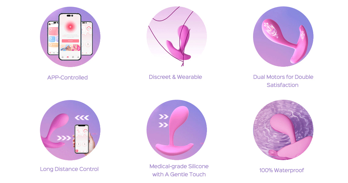 Loli - vibromasseur avec application pour le point G et le clitoris