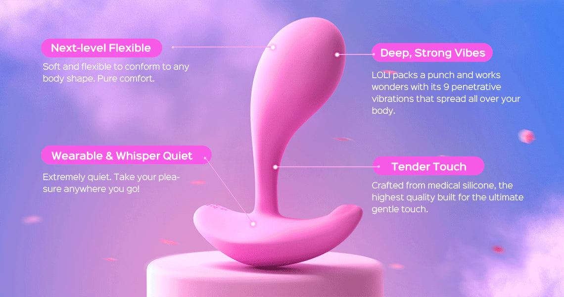 Loli - vibromasseur avec application pour le point G et le clitoris