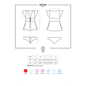 868-BAB-1 Babydoll - Noir