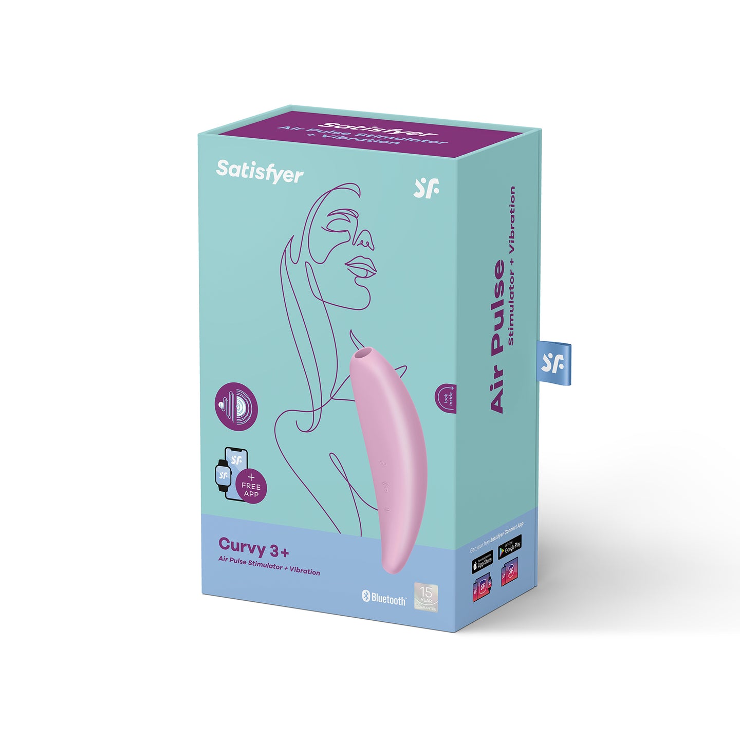 Stimulateur connecté Satisfyer Curvy 3+ - Rose