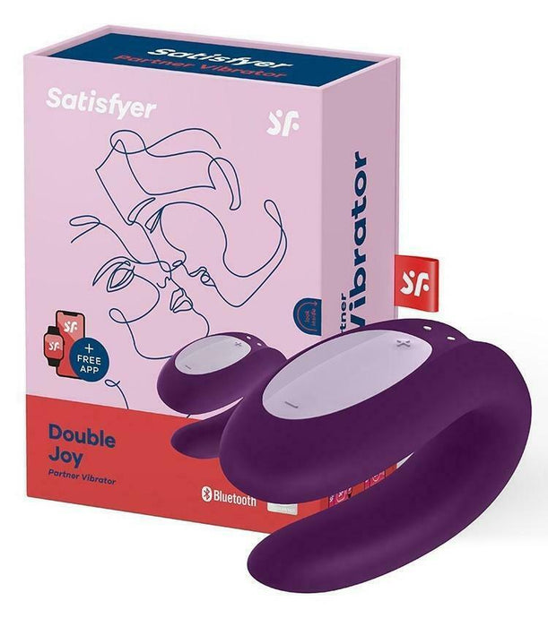 Stimulateur connecté pour couple Satisfyer Double Joy - Violet